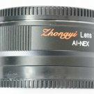 Zhongyi Lens Turbo Focal Reducer Booster Adapter Nikon F AI to Sony E NEX