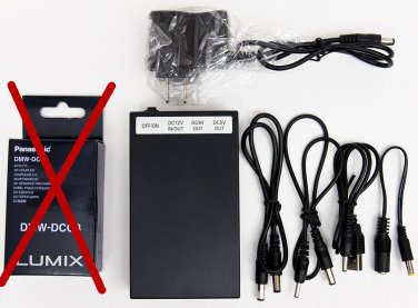 High Capacity External Battery for Panasonic GH2 GH3 GH4 Video 12000mAh (without