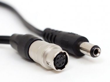 DC 12v to 6 Pin Hirose Cable AF100 GH2 Power B4 2/3" Fujinon Canon Nikon Lens