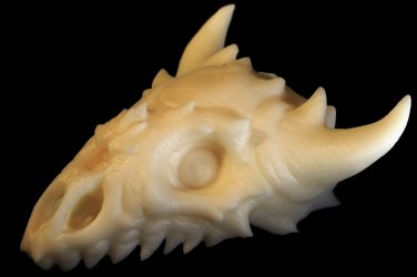 ZOMBIE DRAGON SKULL 3D Printed DLP Resin Form2 G3D T-1000 "3d-printing-chicago"