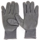 Textured Latex GRIP Knit Fabric Work Gardening Gloves Gray Women lot Size Med Lg