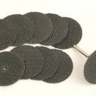 10x 1.25" Fiberglass Reinforced Cutoff Wheel Disc Dremel with Mandrel 1/8" Shank