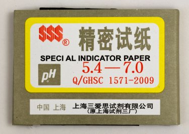 1 Pack / 80 strips of pH 5.4-7.0 Special Indicator Paper test Lab Water Soil