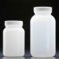 8oz 240ml Wide Mouth HDPE Bottle Jar with White Polyethylene Lined Cap LOT OF 4