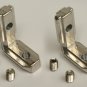 2 Pcs. Corner Joining Plate Bracket For T-slot aluminum extrusion 3030 Corners