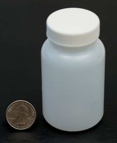 4oz 120ml Wide Mouth HDPE Bottle Jar with White Polyethylene Lined Cap Closure