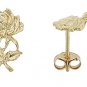 14K Italian Gold Rose Stud Earrings