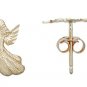 14K Gold Angel Stud Earrings