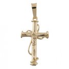 14K Gold Victorian Antique Style Crucifix