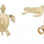 14K Italian Gold Turtle Stud Earrings