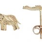 14K Italian Gold Elephant Stud Earrings