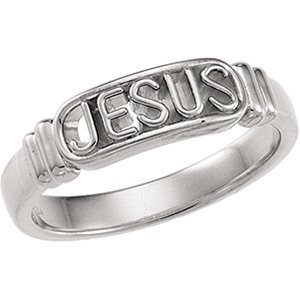 Sterling Silver "In the Name of Jesus" Ring