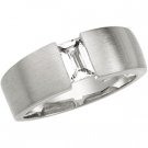 Sterling Silver Signity Star Straight Baguette CZ Ring