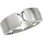 Sterling Silver Signity Star Straight Baguette CZ Ring