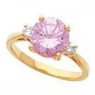 14K Yellow or White Gold Violet Sapphire & Diamond Ring