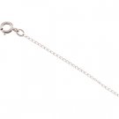 14K White Gold 1mm Curb Chain - 20 inches