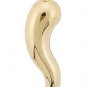 14K Yellow Gold Large Italian Horn