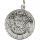 Sterling Silver US Army/St Christopher 2 Sided Medal