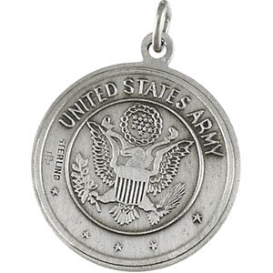 Sterling Silver US Army/St Christopher 2 Sided Medal