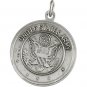 Sterling Silver US Army/St Christopher 2 Sided Medal
