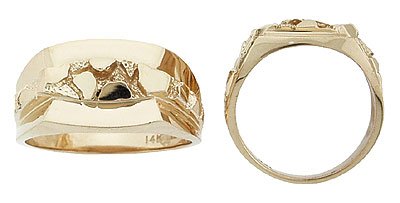 Men's 14K Gold Nugget Ring