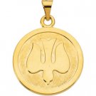 14K Gold Holy Spirit Pendant