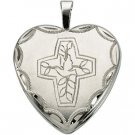 Sterling Silver Cross with Dove Locket