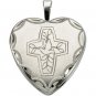 Sterling Silver Cross with Dove Locket
