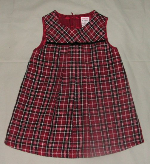 Gymboree Holiday Magic Pleated Plaid Dress 6-12 Months