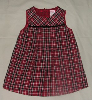Gymboree Holiday Magic Pleated Plaid Dress 6-12 Months
