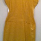 Stylish yellow summer linen dress, size 8