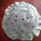 Adorable infant girl's hat with mutli-colored HEARTS