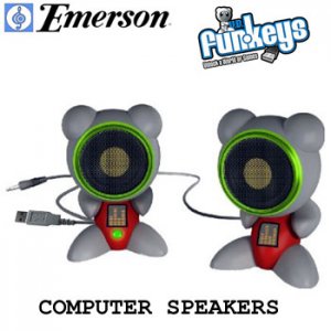 EMERSON&Acirc;&reg; FUNKEYS USB COMPUTER SPEAKERS L@@K!!