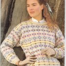 Jaeger  KNITTING PATTERN  Women's Fair Isle Pullover