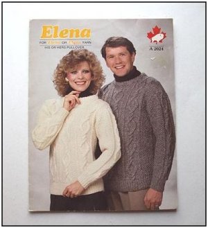 Elena Lopi KNITTING PATTERN His or Her ARAN CABLE Pullover ... ECL5