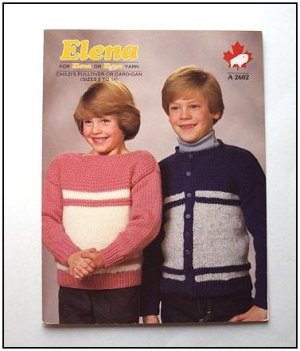 Elena Lopi KNITTING PATTERN Child Pullover or Cardigan ... ECL7