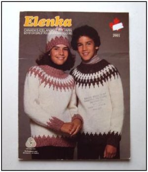 Elenka Lopi KNITTING PATTERN Fair Isle Yoked Pullover Toque CHILD ... ECL25