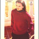 KNITTING Pattern Womens Pullover with Textured Circular YOKE Design