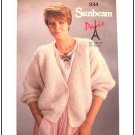 KNITTING Pattern Womens V-NECK THREE COLORED CARDIGAN