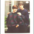 KNITTING Pattern TUMBLING BLOCKS Design Pullover Men Women