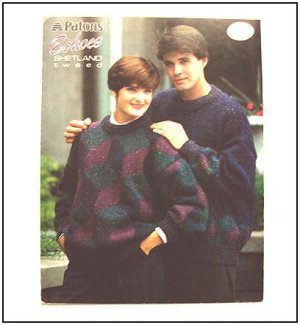 KNITTING Pattern TUMBLING BLOCKS Design Pullover Men Women