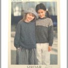KNITTING Pattern Children Pullover Raglan Sleeve Plain or Stripe DK
