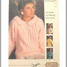 KNITTING Pattern LACE PANEL SWEATER with Collar