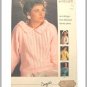 KNITTING Pattern LACE PANEL SWEATER with Collar