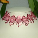 Red Swarovski Crystal + 925 Silver Choker