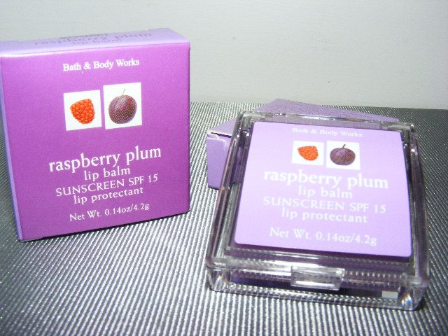 bath and body works raspberry plum lip balm