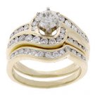 14K Yellow Gold 1 1/3ct. TDW Diamond Bridal Ring Set