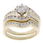 14K Yellow Gold 1 1/3ct. TDW Diamond Bridal Ring Set