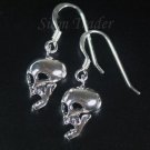Sterling Silver Skull Dangling Earrings AESS142