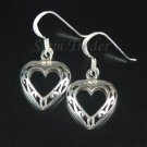 Sterling Silver Heart Dangling Earrings AESS1911